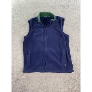 Vintage Polo Ralph Lauren Vest Mens Extra Large Tall Blue Fleece Pile Pony Logo